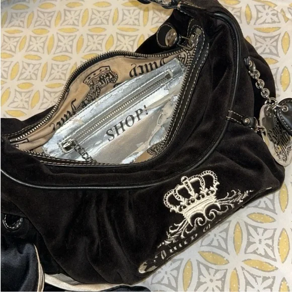 COPY - Juicy Couture Black Handbag with Silver Crown - Picture 2 of 8
